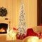 Pre-lit Artificial Christmas Tree Snow-Flocked Slim Pencil X-mas Decor
